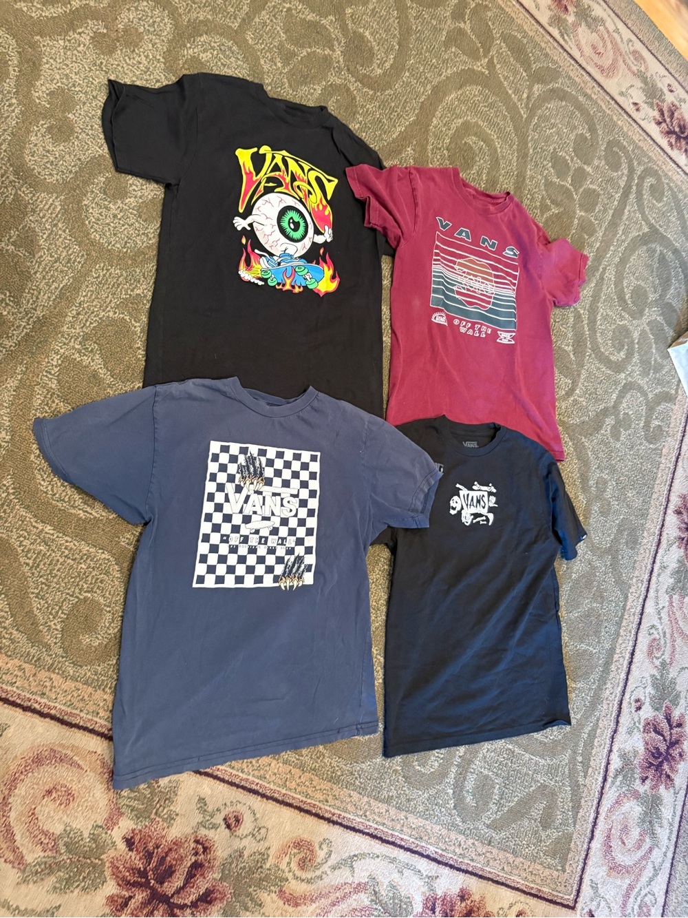 Vans Kids Tee Set - Black, Navy, Blue, Burgundy Graphic Tees